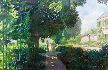 Monet's Garden (oil on board) | Obraz na stenu