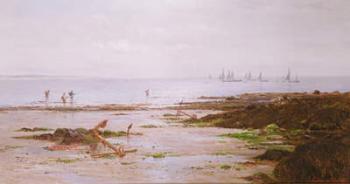 Cornish Shrimpers (oil on canvas) | Obraz na stenu