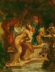 Suzanne at the Baths (oil on canvas) | Obraz na stenu