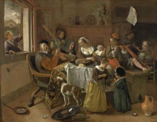 The Merry Family, 1668 (oil on canvas) | Obraz na stenu