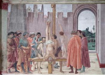 The Crucifixion of St. Peter, c.1484-85 (fresco) (post restoration) | Obraz na stenu