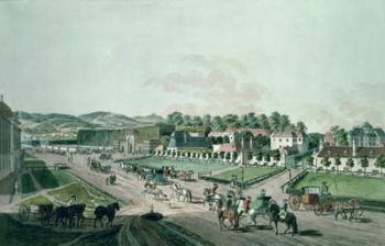 View of the Augarten Palace and Park, Vienna (hand-coloured engraving) | Obraz na stenu