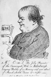 Mr C-m-l the jolly presenter of the Canongate Kirk in Edinburgh, c.1781 (engraving) | Obraz na stenu