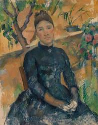 Madame Cézanne, Hortense Fiquet 1850–1922, in the Conservatory, 1891 (oil on canvas) | Obraz na stenu