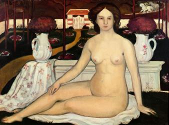 Nude with a Bouquet of Violets, 1894 (oil on canvas) | Obraz na stenu