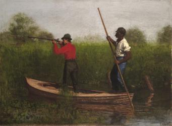 Rail Shooting on the Delaware, 1876 (oil on canvas) | Obraz na stenu