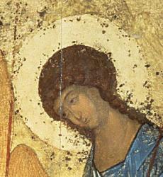 Detail from The Holy Trinity, 1420s (tempera on panel) (detail) (see 39517) | Obraz na stenu