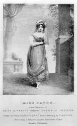 Mary Ann Paton as Reiza in Weber's 'Oberon', engraved by Richard James Lane, c.1826 (litho) | Obraz na stenu