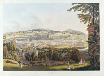 A View of Bath, 1817 (coloured engraving) | Obraz na stenu