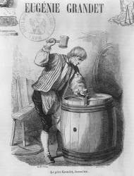 Father Grandet, the Cooper, illustration from 'Eugenie Grandet' by Honore de Balzac (1799-1850) (litho) (b/w photo) | Obraz na stenu