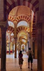 Cordoba, Cordoba Province, Andalusia, Spain. Interior of La Mezquita, the Great Mosque. The Historic Centre of Cordoba is a UNESCO World Heritage Site. | Obraz na stenu