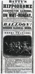 Poster advertising 'Batty's Grand National Hippodrome', 1852 (printed paper) | Obraz na stenu