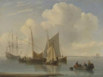 Dutch Sailing Vessels, 1814 (oil on panel) | Obraz na stenu