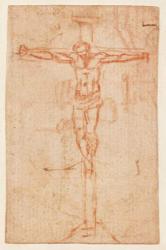 Christ on the Cross (red chalk on paper) | Obraz na stenu