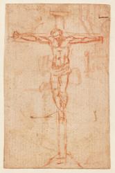 Christ on the Cross (red chalk on paper) | Obraz na stenu