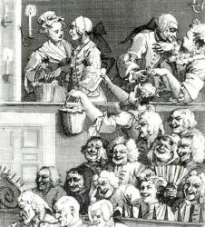 The Laughing Audience, 1733 (engraving) (b/w photo) | Obraz na stenu