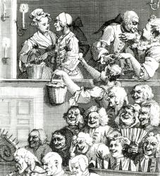 The Laughing Audience, 1733 (engraving) (b/w photo) | Obraz na stenu