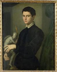 Portrait of a Sculptor, possibly Baccio Bandinelli (1493-1560) (oil on panel) | Obraz na stenu
