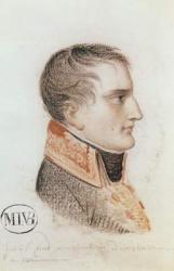Bonaparte (1769-1821), First Consul, study for 'Entry of Bonaparte, First Consul, into Antwerp on 18th July 1803' (Versailles) 1803 (red chalk on paper) | Obraz na stenu