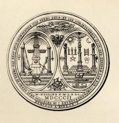 Masonic seal, 1802, from 'The History of Freemasonry, volume III', published by Thomas C. Jack, London, 1883 (litho) | Obraz na stenu