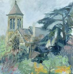 Christ Church, East Sheen (oil on canvas) | Obraz na stenu