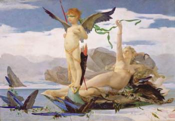 Eros and Aphrodite (oil on canvas) | Obraz na stenu