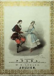 The Celebrated Polka, song sheet, 1840 (colour litho) | Obraz na stenu