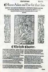 The Story of Adam and Eve from Boccaccio's 'De Casibus Virorum Illustrium', English edition published in 1527 (woodcut) | Obraz na stenu