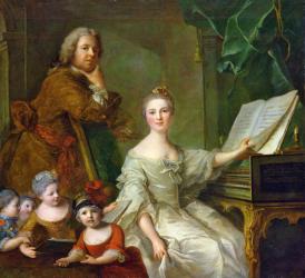 The Artist and his Family, 1730-62 (oil on canvas) | Obraz na stenu