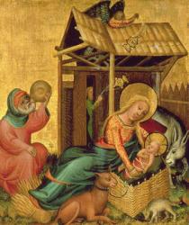The Nativity, from the Buxtehude Altar, 1400-10 (tempera on panel) | Obraz na stenu