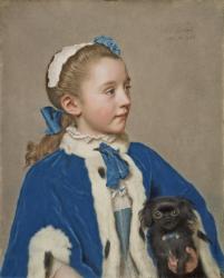 Portrait of Maria Frederike van Reede-Athlone at Seven Years of Age, 1755 (pastel on vellum) | Obraz na stenu