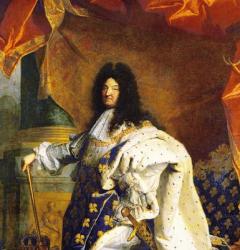 Louis XIV in Royal Costume, 1701 (oil on canvas) (detail of 59867) | Obraz na stenu