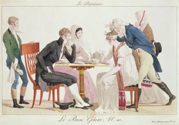 The Breakfast, from 'Bon Genre' (coloured engraving) | Obraz na stenu