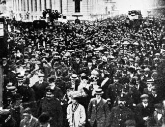 Mrs. Pankhurst Leading the Deputation, c.1908 (b/w photo) | Obraz na stenu