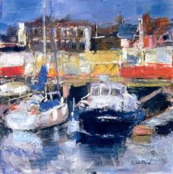 Lowestoft Harbour View (mixed media and collage on paper) | Obraz na stenu
