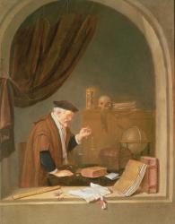 An Old Man Weighing Gold, 1667 (oil) | Obraz na stenu