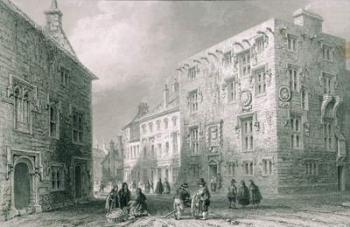 Street Scene in Galway, County Galway, from 'Scenery and Antiquities of Ireland' by George Virtue, 1860s (engraving) | Obraz na stenu