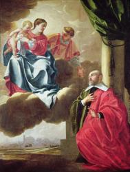 Pierre Tullier Before the Virgin and Child and St. Stephen (oil on canvas) | Obraz na stenu