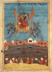The Flying Carpet, from the poem 'Layla and Majnun' by Nizami (gouache on paper) | Obraz na stenu