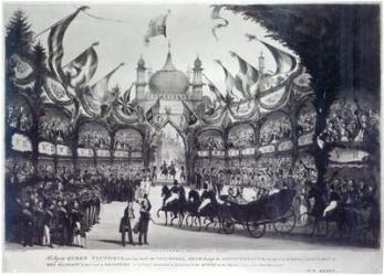 Queen Victoria's first visit to Brighton, engraved by George Bryant Campion, 1837 (litho) | Obraz na stenu
