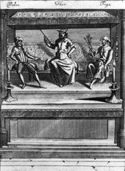 Woden, Thor and Friga, 1670-1680 (engraving) | Obraz na stenu