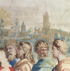 Tapestry depicting the Acts of the Apostles, the calling of Saint Paul (detail of the heads of the apostles), woven at the Beauvais Workshop under the direction of Philippe Behagle (1641-1705), 1695-98 (wool tapestry) | Obraz na stenu