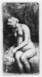 Woman bathing, 1658 (etching) | Obraz na stenu