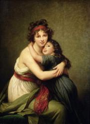 Madame Vigee-Lebrun and her Daughter, Jeanne-Lucie-Louise (1780-1819) 1789 (oil on canvas) | Obraz na stenu