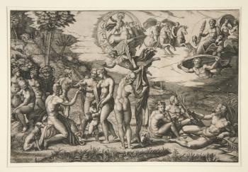 The Judgment of Paris, after Raphael, c.1510-20 (engraving) | Obraz na stenu