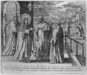 Meeting between St. John of the Cross and St. Theresa of Avila (engraving) | Obraz na stenu