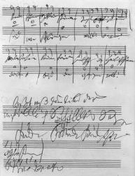 Handwritten musical score (ink on paper) | Obraz na stenu