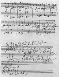 Handwritten musical score (ink on paper) | Obraz na stenu