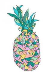 Pineapple Surprise, pen and ink, digitally coloured | Obraz na stenu