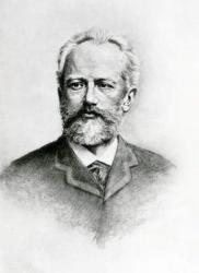 Piotr Ilyich Tchaikovsky (1840-93) (lithograph) | Obraz na stenu